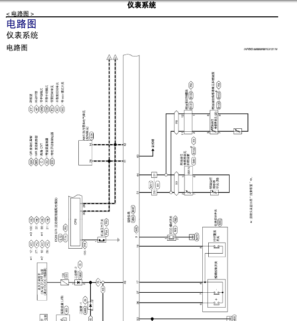 17年奇骏仪表及发动机线路图