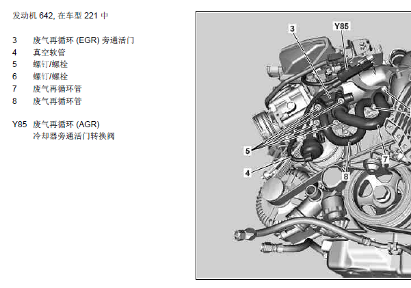 2012年奔驰GL350  EGR 拆装