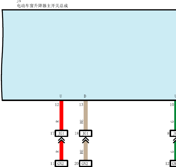 16年RAV4天窗和玻璃升降器电路图