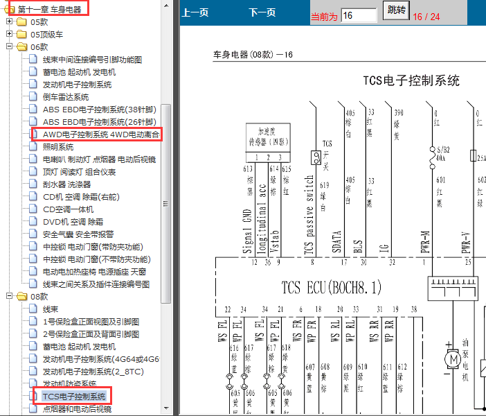 2006年长城哈弗CUV四驱电路图