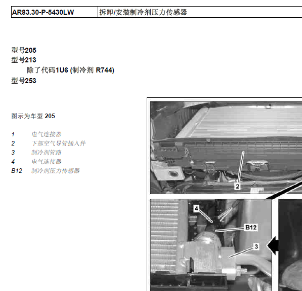17年奔驰E300L 水箱和保险杠拆装资料