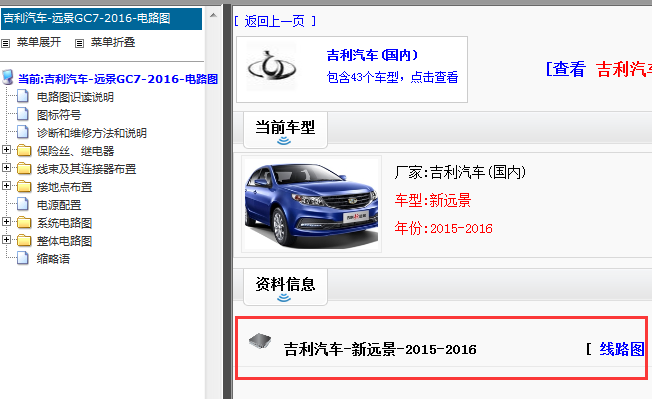 2015-2016年吉利远景电路图