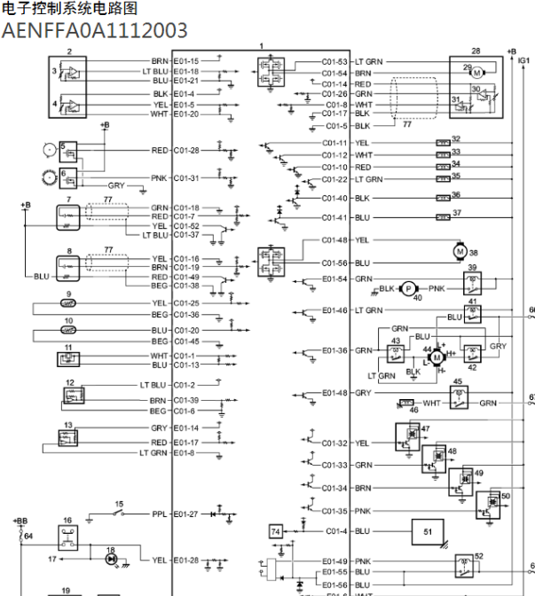 16年维特拉发动机线路图