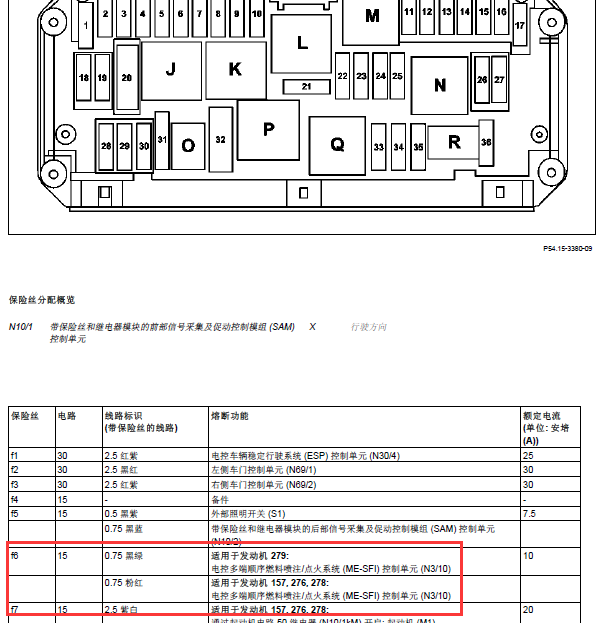 奔驰SL400油泵保险位置