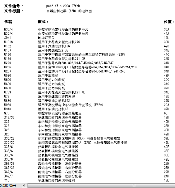 14年GLK300稳定系统线路图