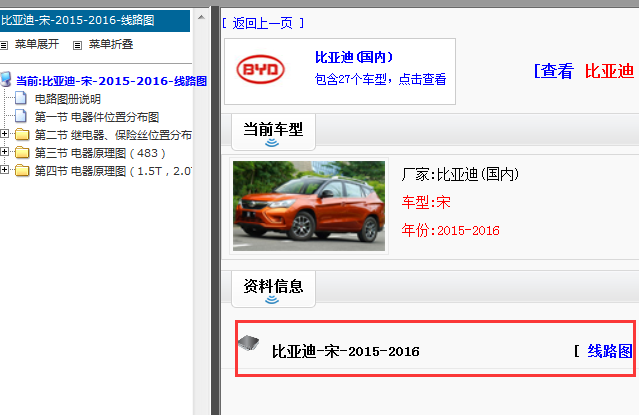 2015-2016年比亚迪宋电路图