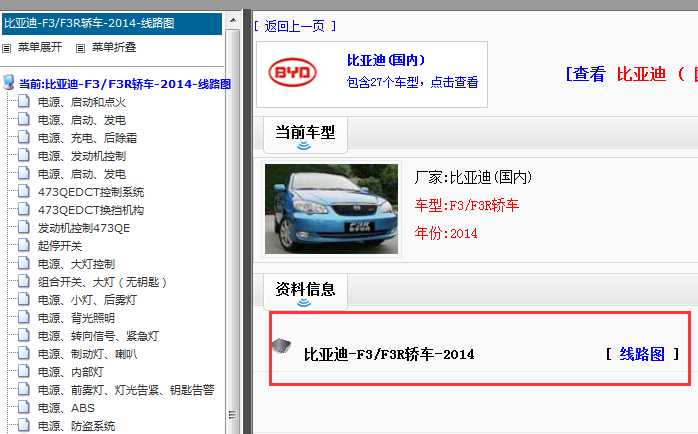 2014比亚迪F3电路图