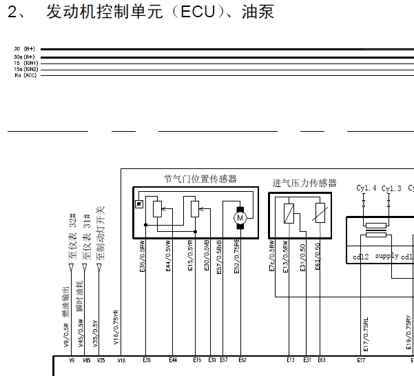 奇瑞QQ3发动机电路图