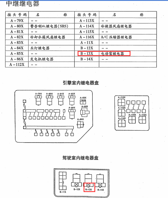 12年菱悦V3车窗继电器
