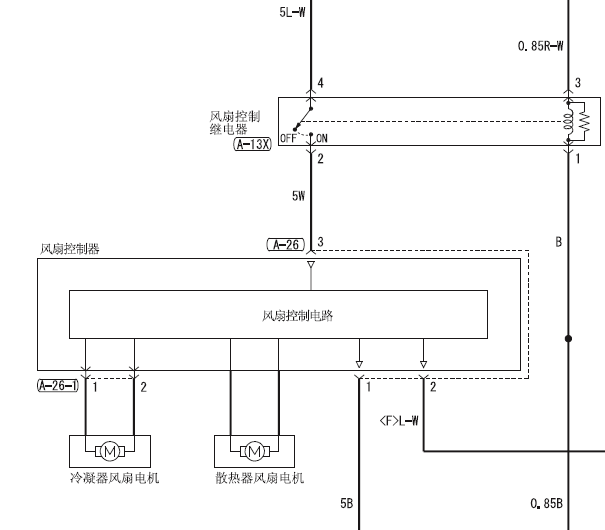 06年三菱格兰迪发动机冷却电路图