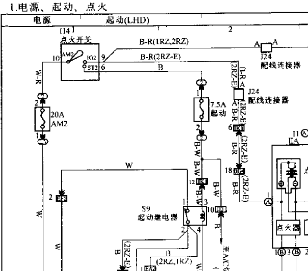 丰田海狮整车电器原理图