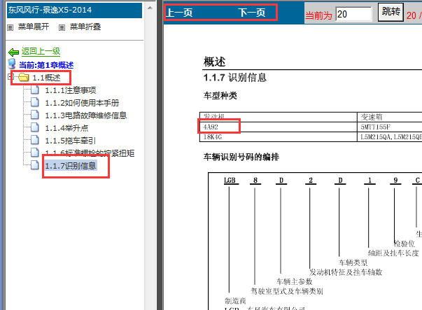 2014年东风风行景逸X5电路图