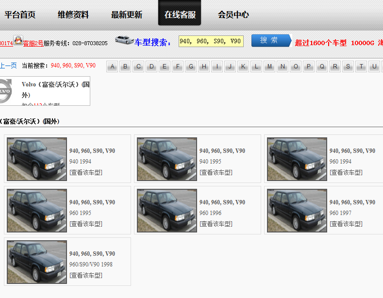 沃尔沃940, 960, S90, V90电路图