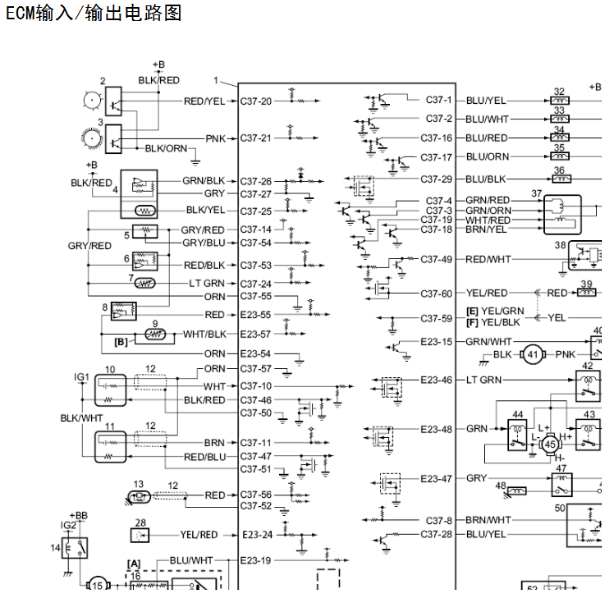 铃木雨燕1.5发动机电路图
