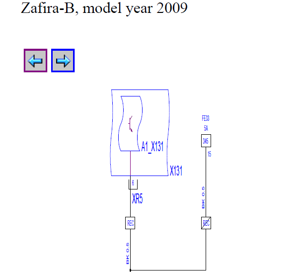 2009年欧宝赛飞利电动车窗电路图