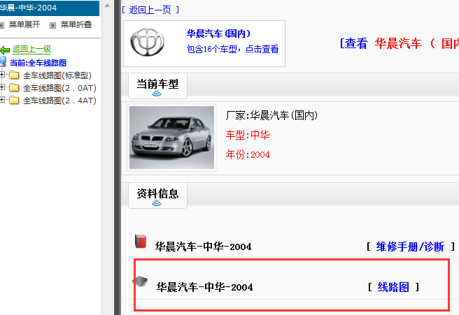 2004年华晨中华维修手册和电路图