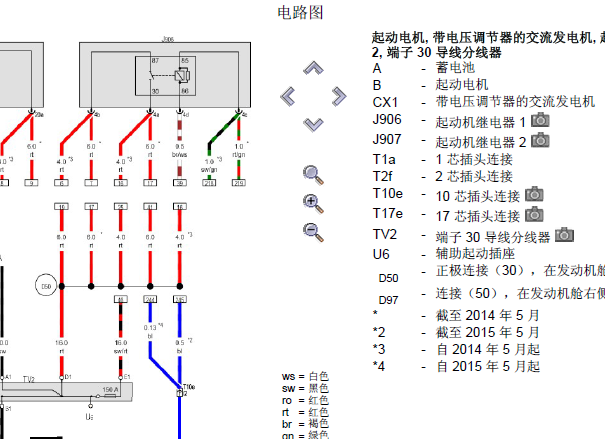 2011年大众途锐发动机电路图