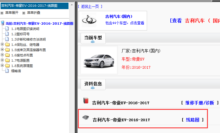 2017年帝豪EV电路图
