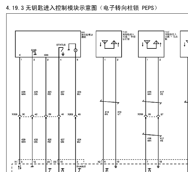 17年宝骏510无钥匙进入电路图