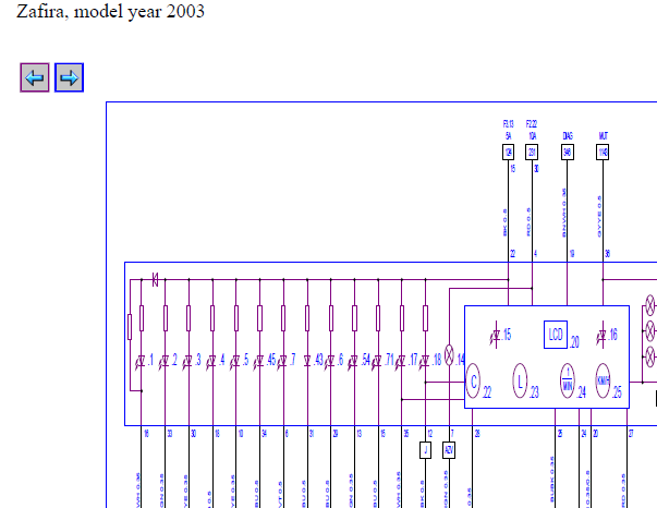 2003年欧宝赛飞利仪表电路图