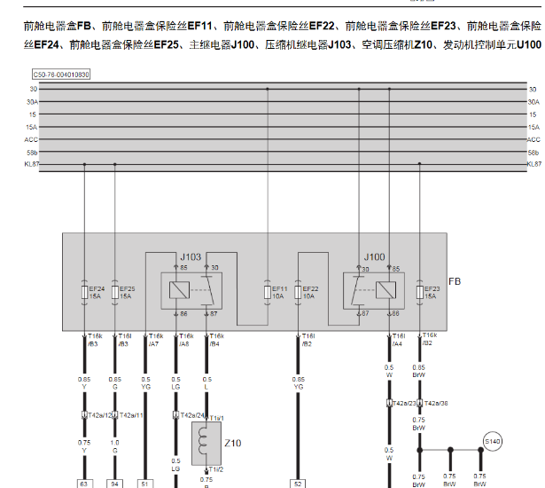 北汽绅宝ME7发动机81针电路图
