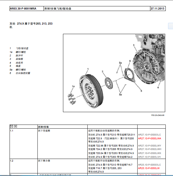 奔驰C200发动机维修手册