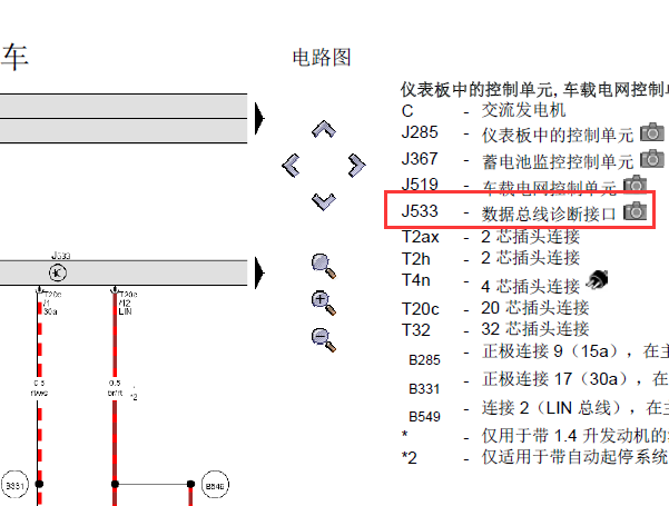 13年帕萨特J533网关线路图