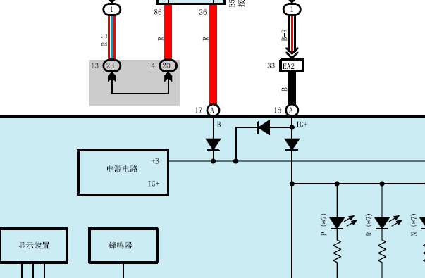 2008年丰田酷路泽发电机电源电路图