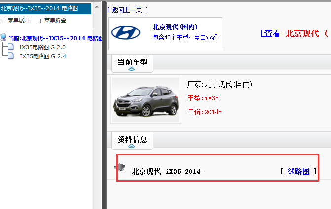 2014年现代IX35电路图