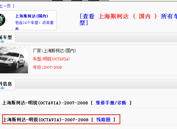08年斯柯达明锐全车线路图