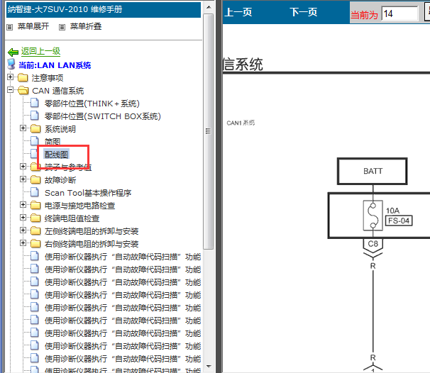 12年纳智捷大7  CAN电路图
