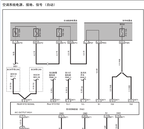 14年江淮瑞风S3空调电路图