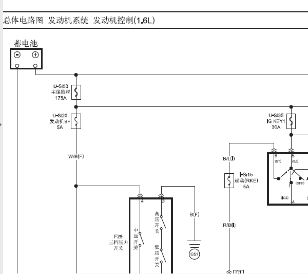 2015年奔腾B50发动机电路图