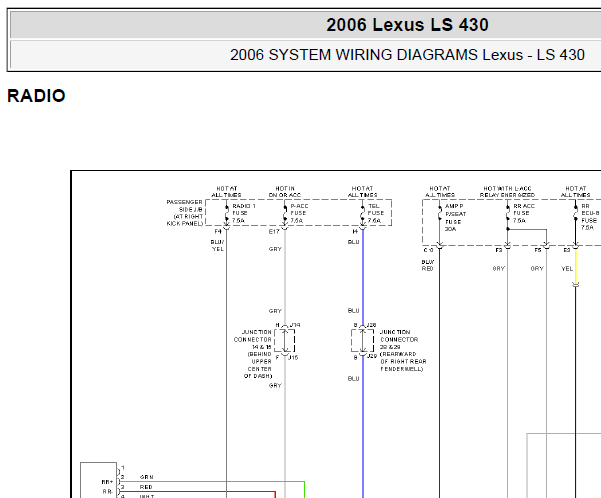 06年雷克萨斯LS430功放电路图