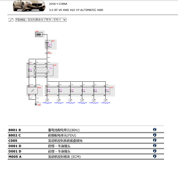 14年M156发动机线路图