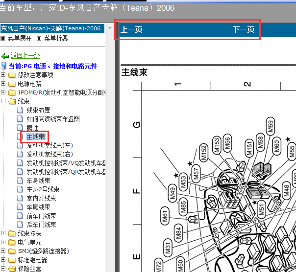 06年天籁全车详细位置图