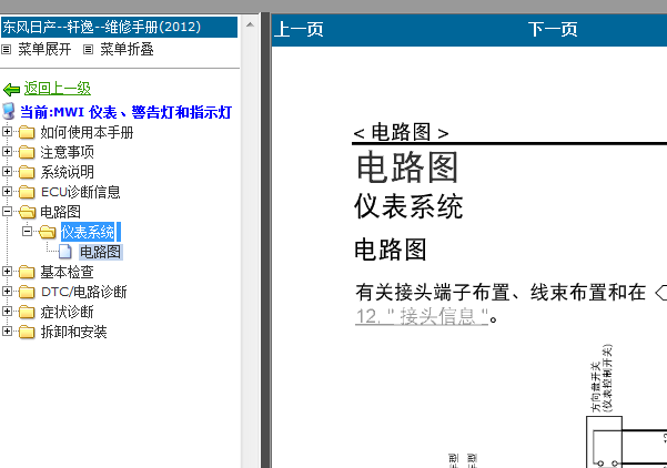 12年轩逸仪表线路图