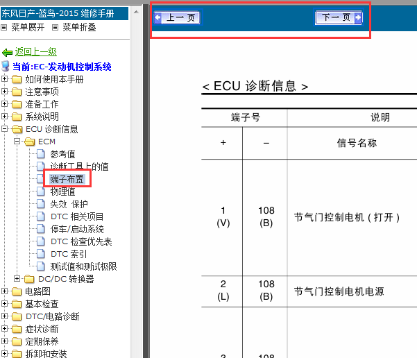 15年轩逸发动机电脑接头名称