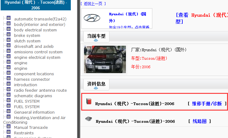 2006年现代途胜维修手册