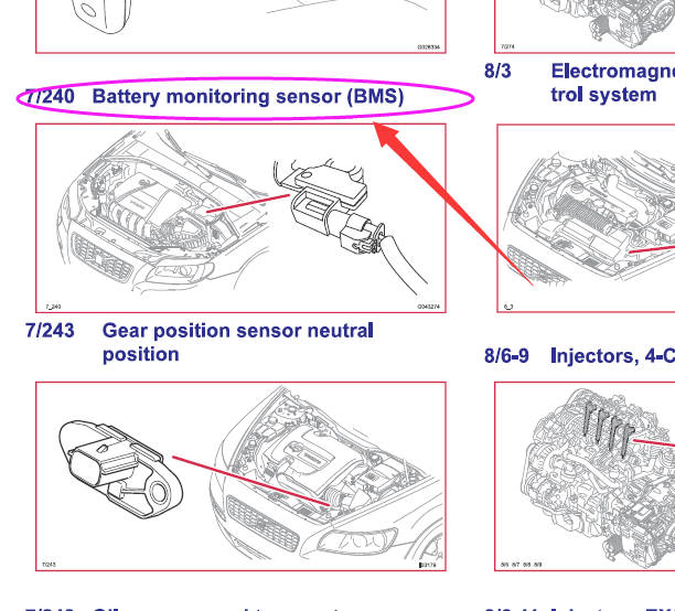 15年沃尔沃XC60蓄电池监控器位置