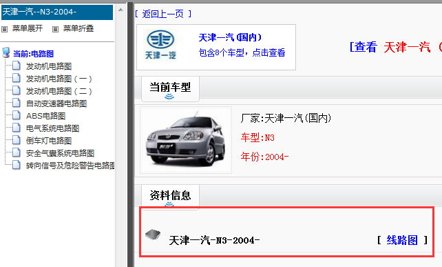 2004年天津一汽N3电路图