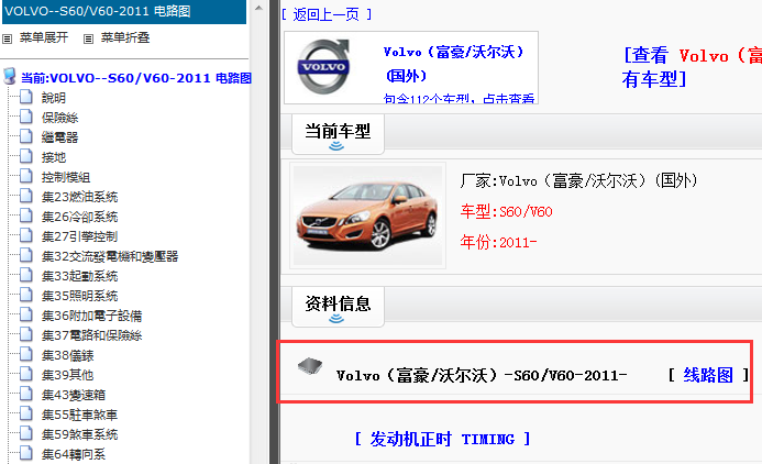 2011年沃尔沃S60电路图