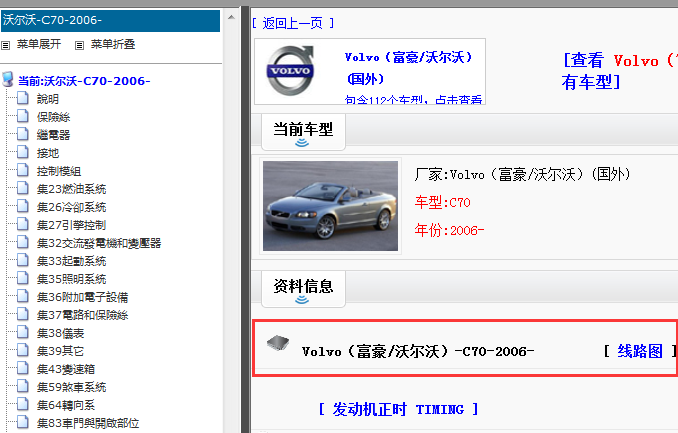 2006年沃尔沃C70电路图