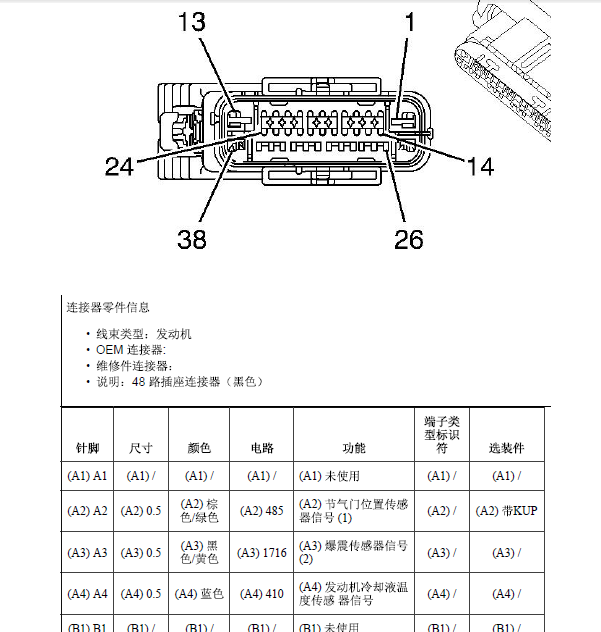 16年赛欧3发动机针脚