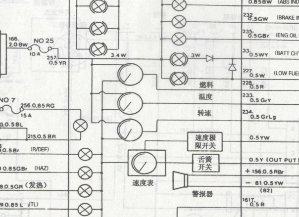 伊思坦纳仪表电路图