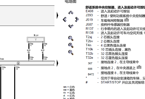 2003年奥迪A4舒适系统电路图