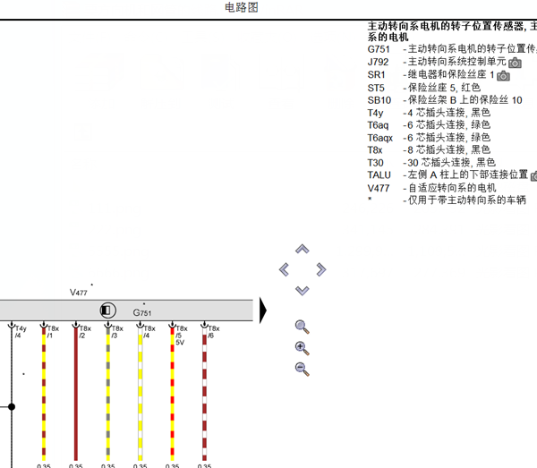 17年奥迪A4L方向机电路图