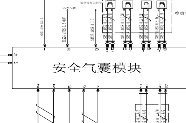 2016年长安CX70气囊电路图