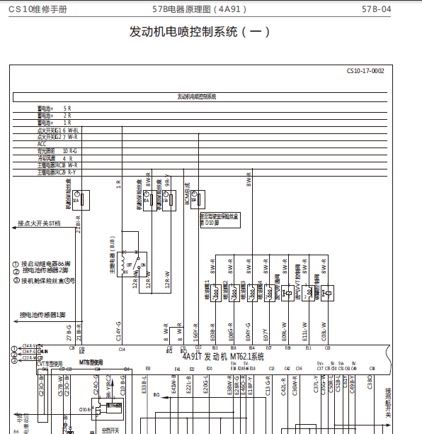 4A91发动机线路图