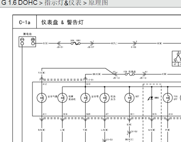 2006款赛拉图仪表电路图